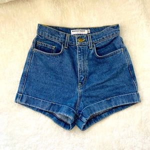 American Apparel high-waisted denim shorts. 26.